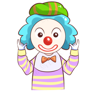 彩色创意愚人节小丑元素