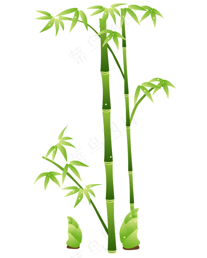 矢量中国风植物竹子