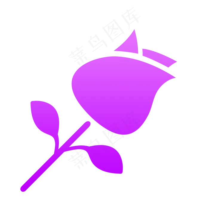 扁平化玫瑰花(2000X2000(DPI:300))psd模版下载