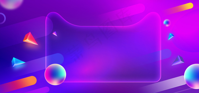 618促销活动渐变几何简约背景