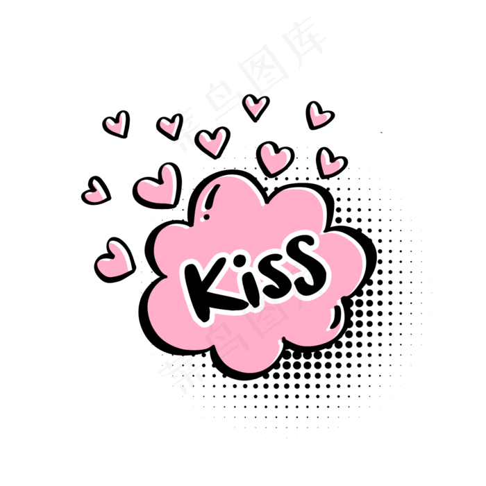 情人节爱心涂鸦聊天对话框