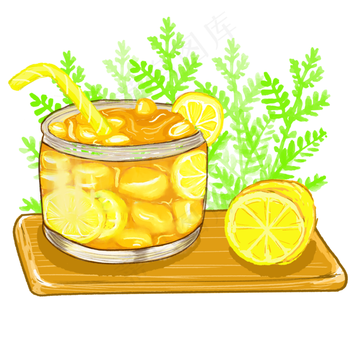 夏天清凉解渴的冷饮(2000X2000(DPI:300))psd模版下载