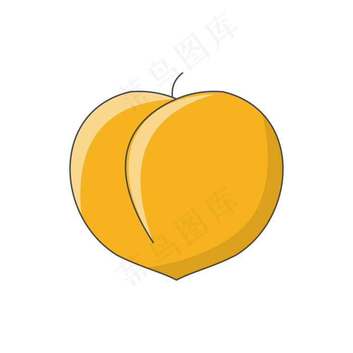 黄色的杏子免抠图