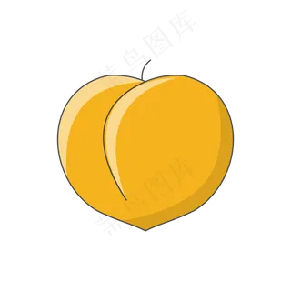 黄色的杏子免抠图