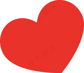 卡通红色桃心素材图,免抠元素