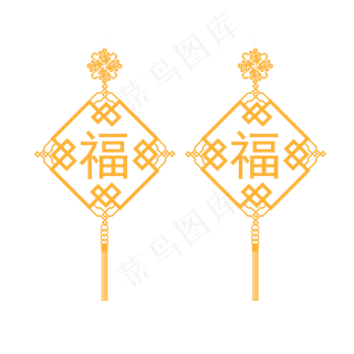 矢量手绘中国挂饰,免抠元素