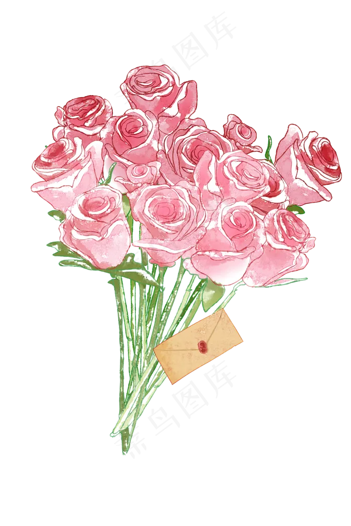 情人节玫瑰花(2000X3000(DPI:299))psd模版下载