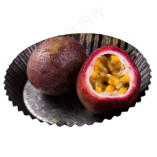 实拍一盘百香果水果