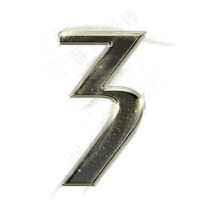 黑色星空数字3(2000*2000px 	      )psd模版下载