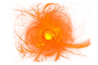 炫酷创意温暖线条星空,免抠元素