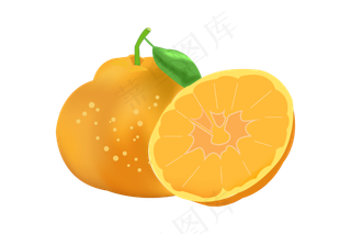 黄色橙子装饰