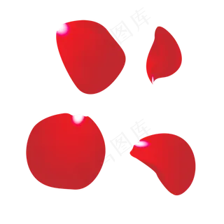 适量红色玫瑰花瓣