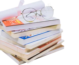眼镜堆起来的图书毕业证书