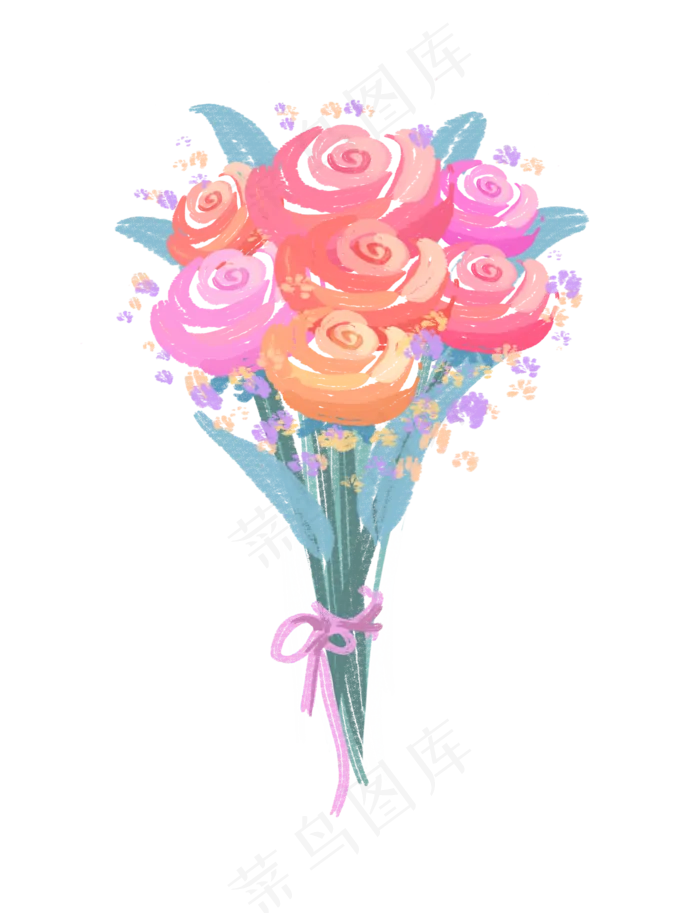 母亲节情人节婚礼花束小清新(2717X3543(DPI:300))psd模版下载