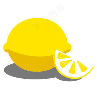 黄色夏季水果柠檬
