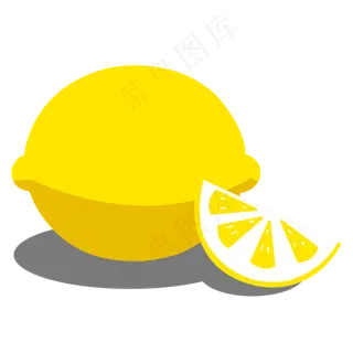 黄色夏季水果柠檬