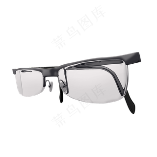 立体黑框眼镜png图