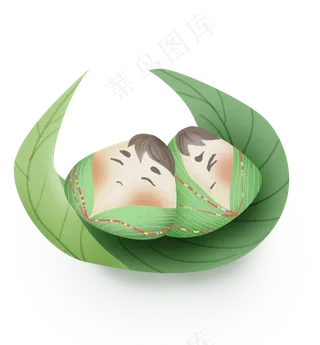 端午节可爱的胖粽子