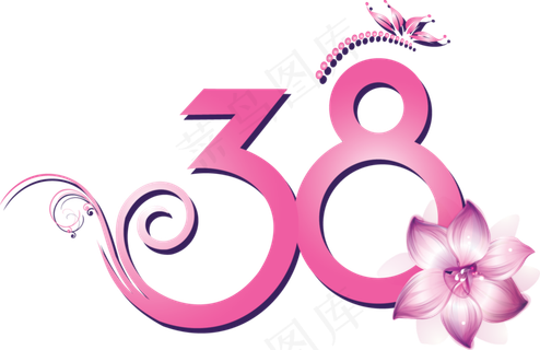 创意38花朵设计矢量图 创意38花朵设计矢量图