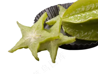 水果杨桃切开食物