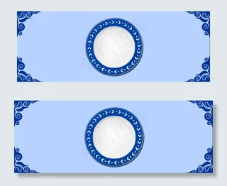 青花瓷复古风banner