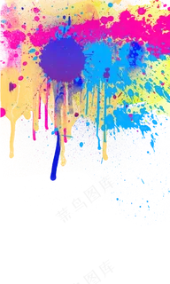 油漆飞溅液体彩色缤纷肌理纹理装,免抠元素