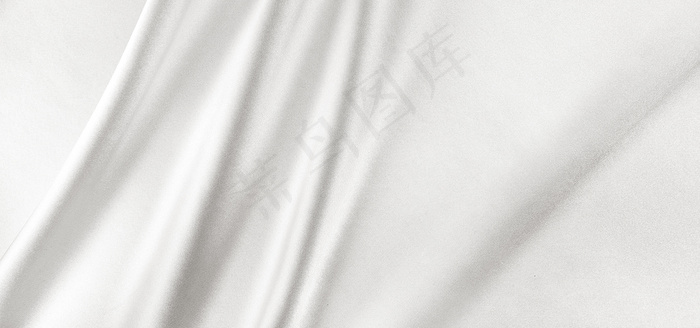简约白色柔顺丝滑绸缎banner背景素材