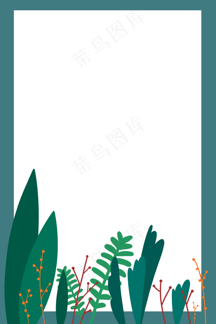 花草边框(3543X5315(DPI:300))psd模版下载