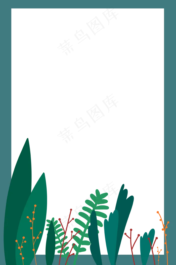 花草边框(3543X5315(DPI:300))psd模版下载