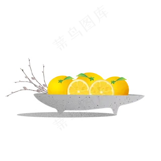 一盘新鲜的带叶子的皇帝柑手剥橙