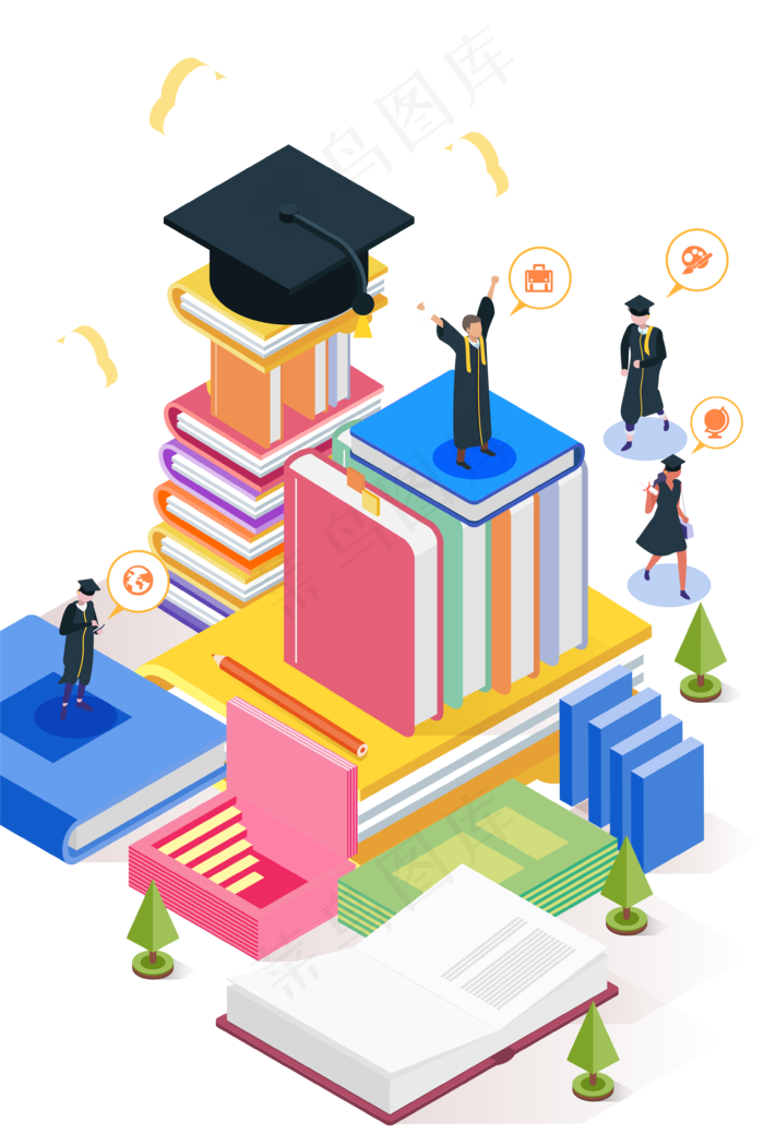 2.5D学生毕业季场景