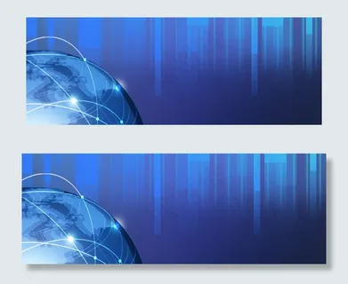 科技高端开幕式灯光蓝色banner