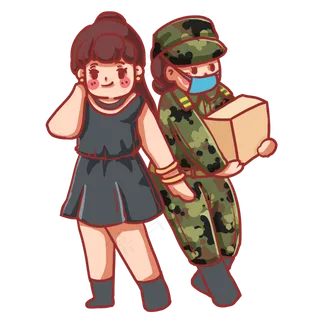 帅气女军人时尚女性,免抠元素