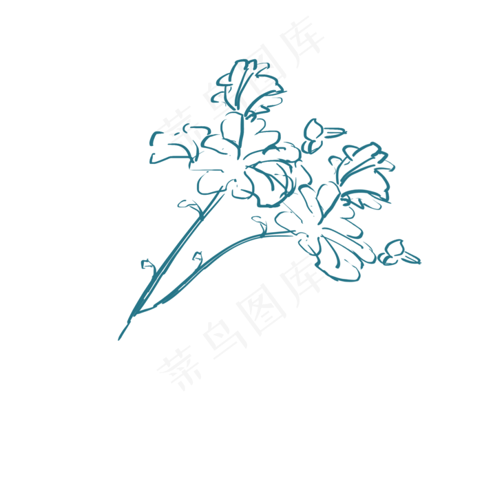 线稿植物(2000*2000px 72 dpi )