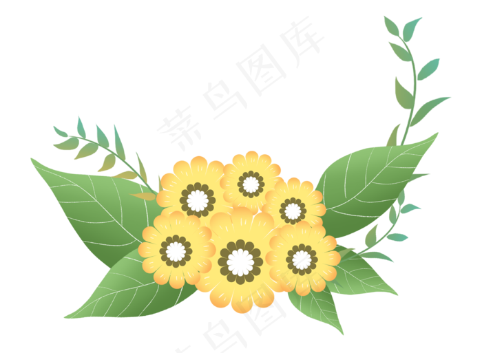 母亲节花朵植物叶子边框