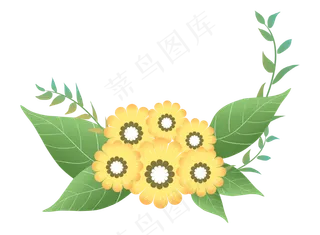 母亲节花朵植物叶子边框