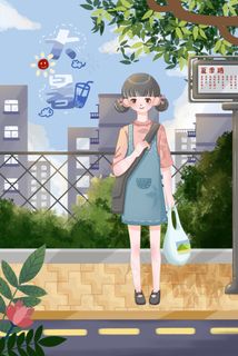 二十四节气大暑小暑暑假炎热购物外出