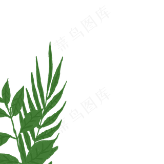 春天叶子绿叶装饰,免抠元素