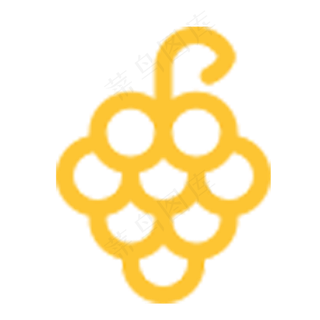 黄色的葡萄水果卡通