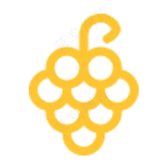 黄色的葡萄水果卡通