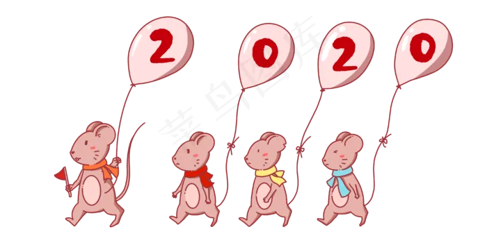 鼠年装饰,免抠元素(4000X2000(DPI:300))psd模版下载