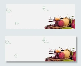 清新简约水果美食banner