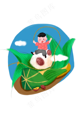 端午粽子孩童美味
