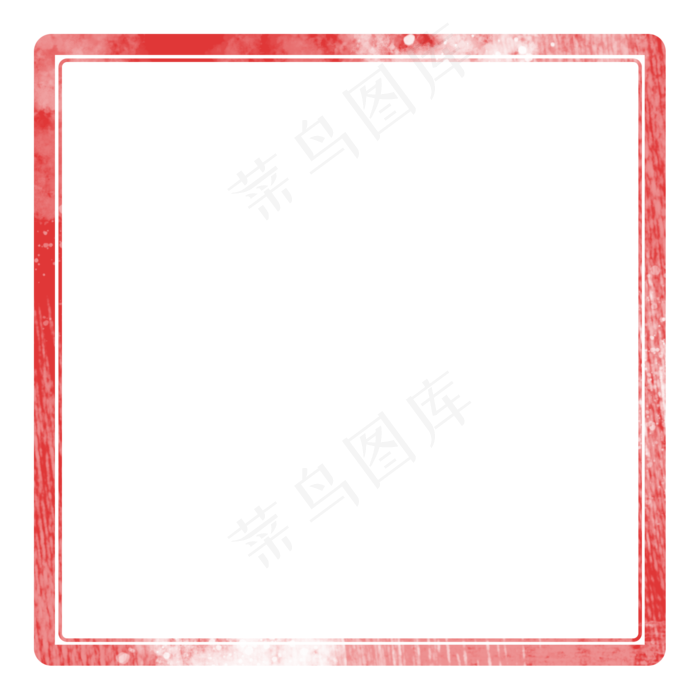 简约方形红色边框
