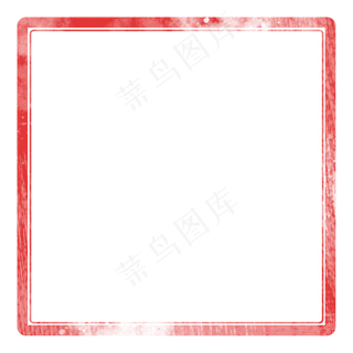简约方形红色边框