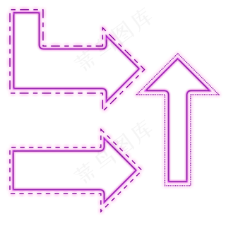 紫色霓虹灯装饰,免抠元素