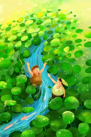 二十四节气立夏捉蜻蜓