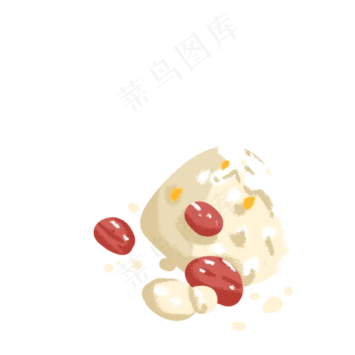 卡通红枣糯米粽子免扣图(2000X2000(DPI:300))psd模版下载