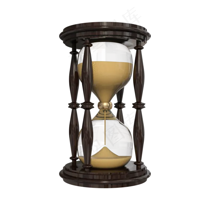 实木框架玻璃沙漏,免抠元素(3000X3000(DPI:72))psd模版下载