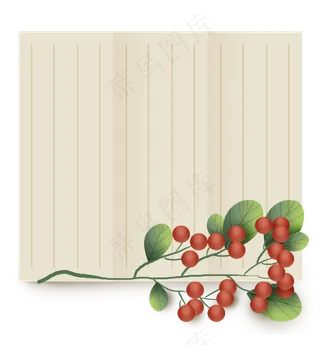 古风植物中式文字框